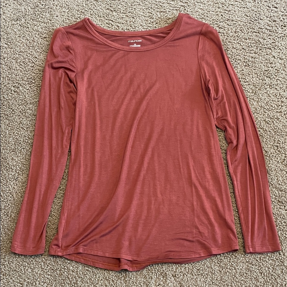 Maurices Long Sleeve Top - Terracotta